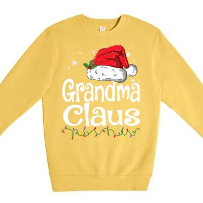 Grandma Claus Gift Christmas Pajama Family Matching Xmas Gift Premium Crewneck Sweatshirt