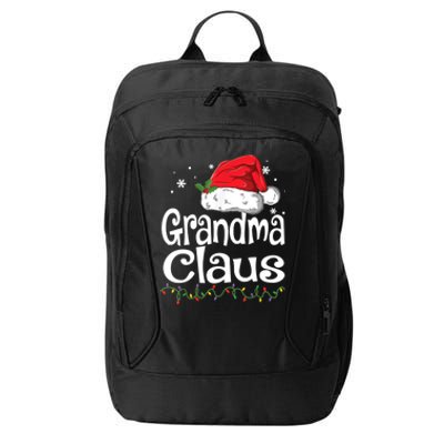 Grandma Claus Gift Christmas Pajama Family Matching Xmas Gift City Backpack