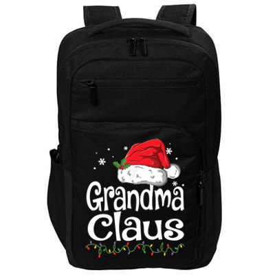 Grandma Claus Gift Christmas Pajama Family Matching Xmas Gift Impact Tech Backpack