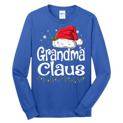 Grandma Claus Gift Christmas Pajama Family Matching Xmas Gift Tall Long Sleeve T-Shirt