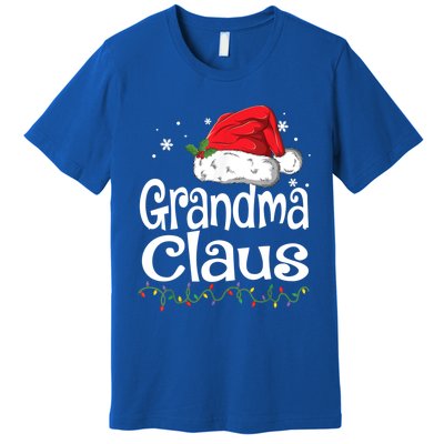 Grandma Claus Gift Christmas Pajama Family Matching Xmas Gift Premium T-Shirt