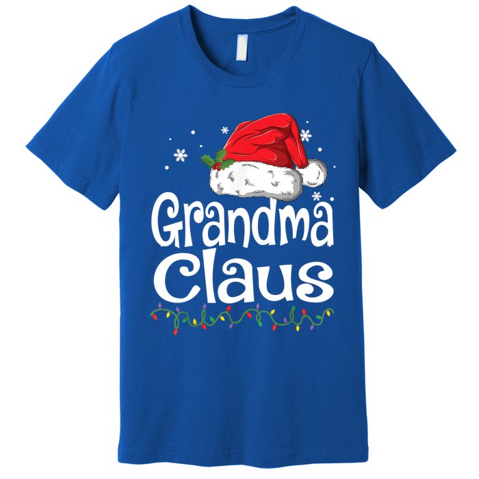 Grandma Claus Gift Christmas Pajama Family Matching Xmas Gift Premium T-Shirt