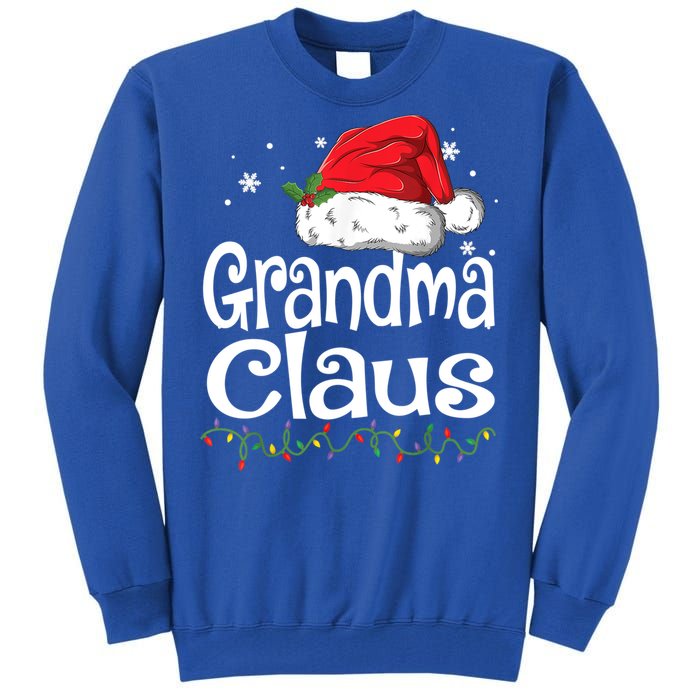 Grandma Claus Gift Christmas Pajama Family Matching Xmas Gift Tall Sweatshirt