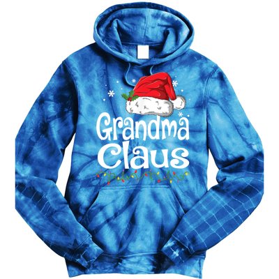 Grandma Claus Gift Christmas Pajama Family Matching Xmas Gift Tie Dye Hoodie