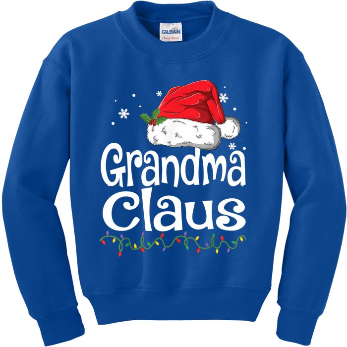 Grandma Claus Gift Christmas Pajama Family Matching Xmas Gift Kids Sweatshirt