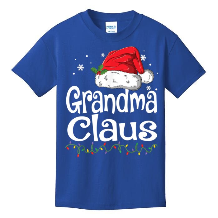 Grandma Claus Gift Christmas Pajama Family Matching Xmas Gift Kids T-Shirt