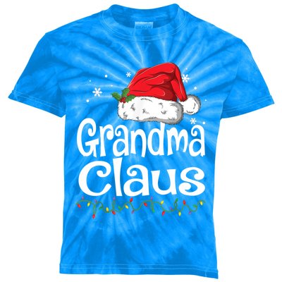 Grandma Claus Gift Christmas Pajama Family Matching Xmas Gift Kids Tie-Dye T-Shirt