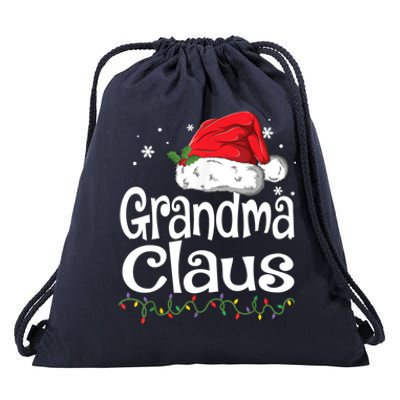 Grandma Claus Gift Christmas Pajama Family Matching Xmas Gift Drawstring Bag