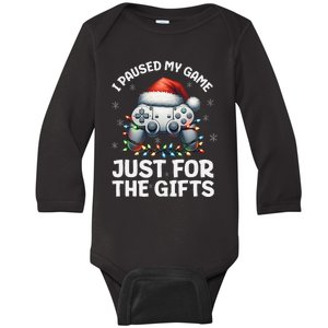 Gamer Christmas Gaming Xmas Video Games Christmas Pj Gift Baby Long Sleeve Bodysuit