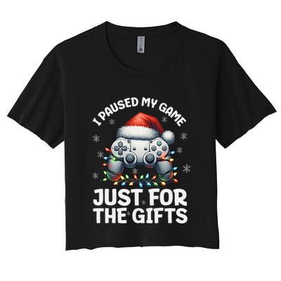Gamer Christmas Gaming Xmas Video Games Christmas Pj Gift Crop Top