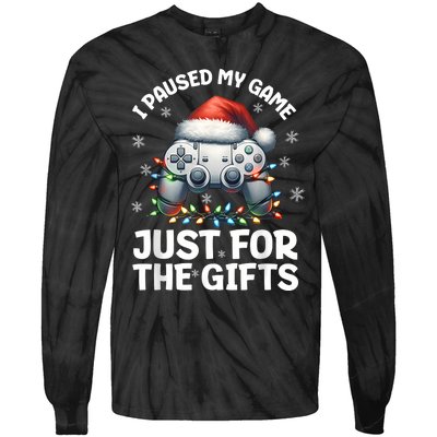 Gamer Christmas Gaming Xmas Video Games Boy Christmas Pj Tie-Dye Long Sleeve Shirt