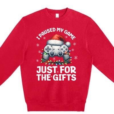 Gamer Christmas Gaming Xmas Video Games Boy Christmas Pj Premium Crewneck Sweatshirt