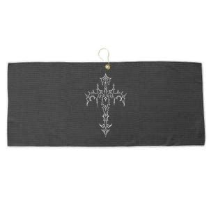 Gothic Cross Grunge Aesthetic Mall Goth Large Microfiber Waffle Golf Towel