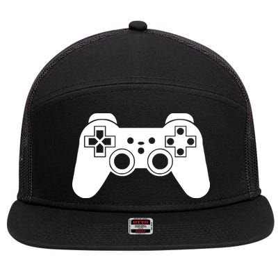 Game Controller 7 Panel Mesh Trucker Snapback Hat