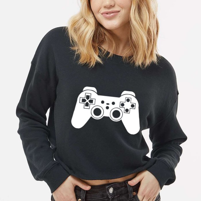 Game Controller Cropped Pullover Crew