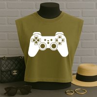 Game Controller Garment-Dyed Women's Muscle Tee