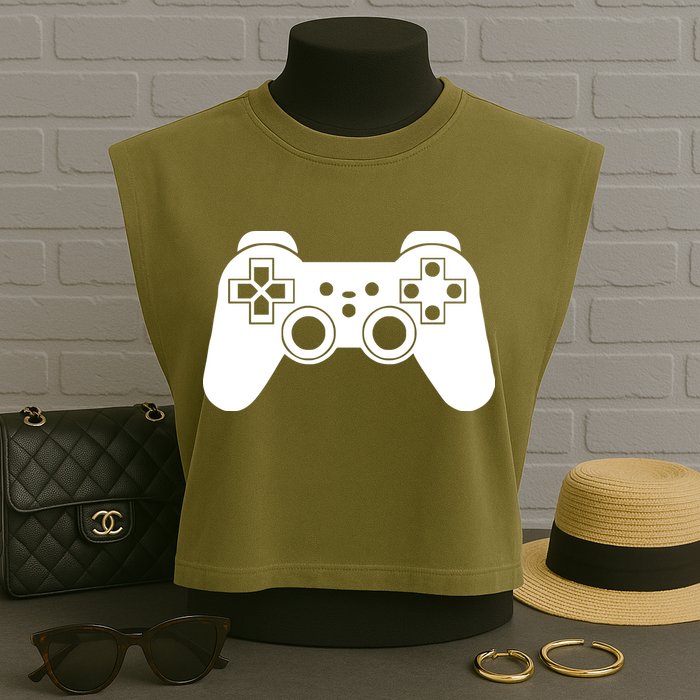Game Controller Garment-Dyed Women's Muscle Tee