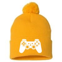 Game Controller Pom Pom 12in Knit Beanie