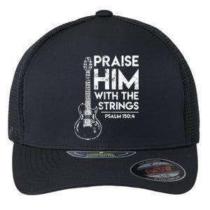 Guitar Christian Guitarist Guitar Player Adult Gift Flexfit Unipanel Trucker Cap