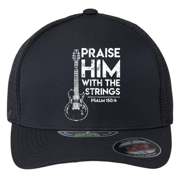 Guitar Christian Guitarist Guitar Player Adult Gift Flexfit Unipanel Trucker Cap