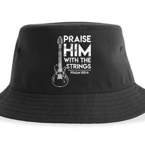 Guitar Christian Guitarist Guitar Player Adult Gift Sustainable Bucket Hat