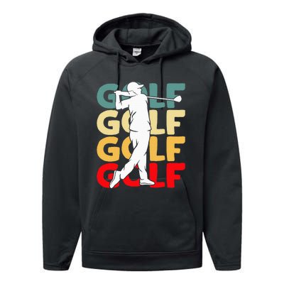 Golf Club Golfing Golfer Performance Fleece Hoodie