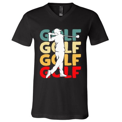 Golf Club Golfing Golfer V-Neck T-Shirt