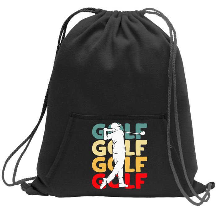 Golf Club Golfing Golfer Sweatshirt Cinch Pack Bag