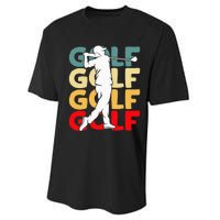 Golf Club Golfing Golfer Performance Sprint T-Shirt