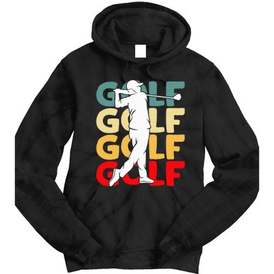 Golf Club Golfing Golfer Tie Dye Hoodie