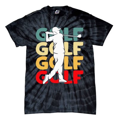 Golf Club Golfing Golfer Tie-Dye T-Shirt