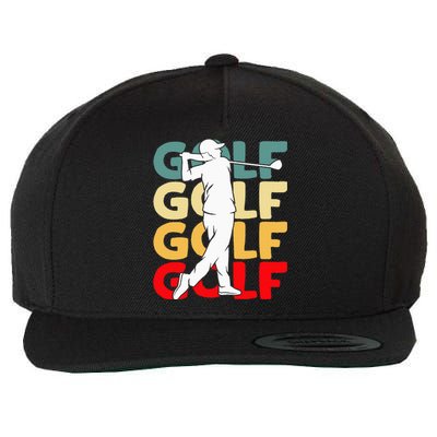 Golf Club Golfing Golfer Wool Snapback Cap