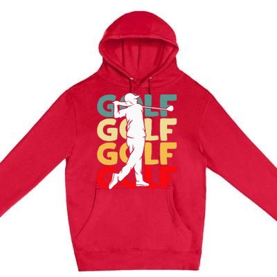 Golf Club Golfing Golfer Premium Pullover Hoodie