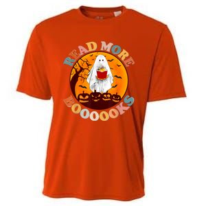 Groovy Cute Ghost Boo Read More Books Funny Halloween Cooling Performance Crew T-Shirt