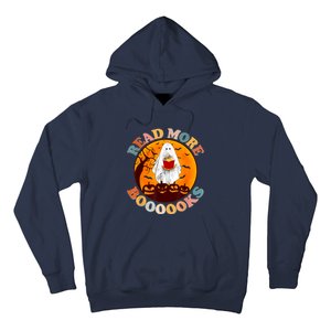 Groovy Cute Ghost Boo Read More Books Funny Halloween Hoodie