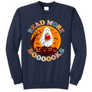 Groovy Cute Ghost Boo Read More Books Funny Halloween Sweatshirt