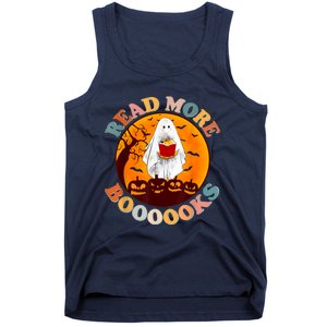 Groovy Cute Ghost Boo Read More Books Funny Halloween Tank Top