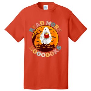 Groovy Cute Ghost Boo Read More Books Funny Halloween Tall T-Shirt