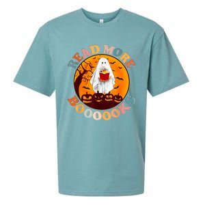 Groovy Cute Ghost Boo Read More Books Funny Halloween Sueded Cloud Jersey T-Shirt