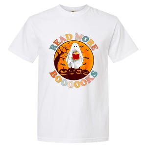 Groovy Cute Ghost Boo Read More Books Funny Halloween Garment-Dyed Heavyweight T-Shirt