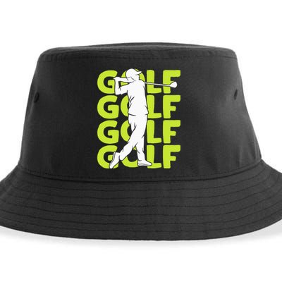 Golf Club Golfing Golfer Sustainable Bucket Hat