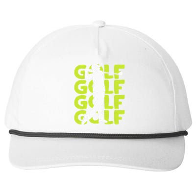 Golf Club Golfing Golfer Snapback Five-Panel Rope Hat