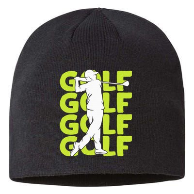 Golf Club Golfing Golfer Sustainable Beanie