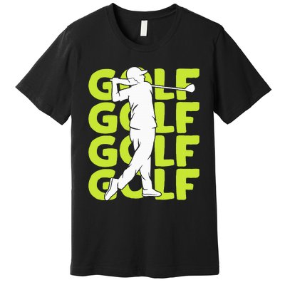 Golf Club Golfing Golfer Premium T-Shirt