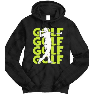 Golf Club Golfing Golfer Tie Dye Hoodie