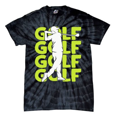 Golf Club Golfing Golfer Tie-Dye T-Shirt