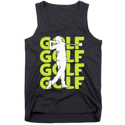 Golf Club Golfing Golfer Tank Top