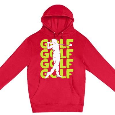 Golf Club Golfing Golfer Premium Pullover Hoodie