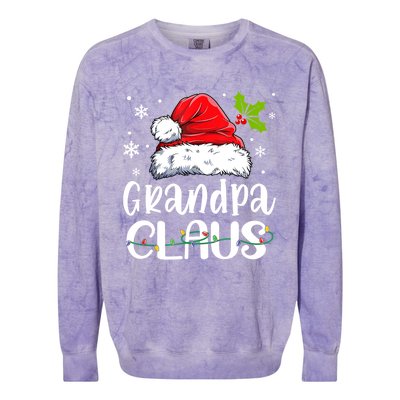 Grandpa Claus Gift Christmas Pajama Family Matching Xmas Gift Colorblast Crewneck Sweatshirt