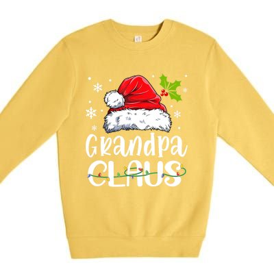 Grandpa Claus Gift Christmas Pajama Family Matching Xmas Gift Premium Crewneck Sweatshirt